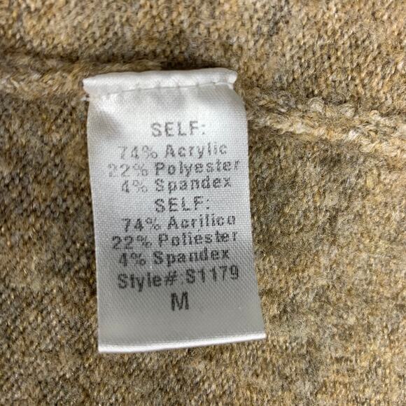 GeeGee High-Low Sweater Women's Medium Brown V-Neck Long Sleeve Soft Cozy - Picture 8 of 9